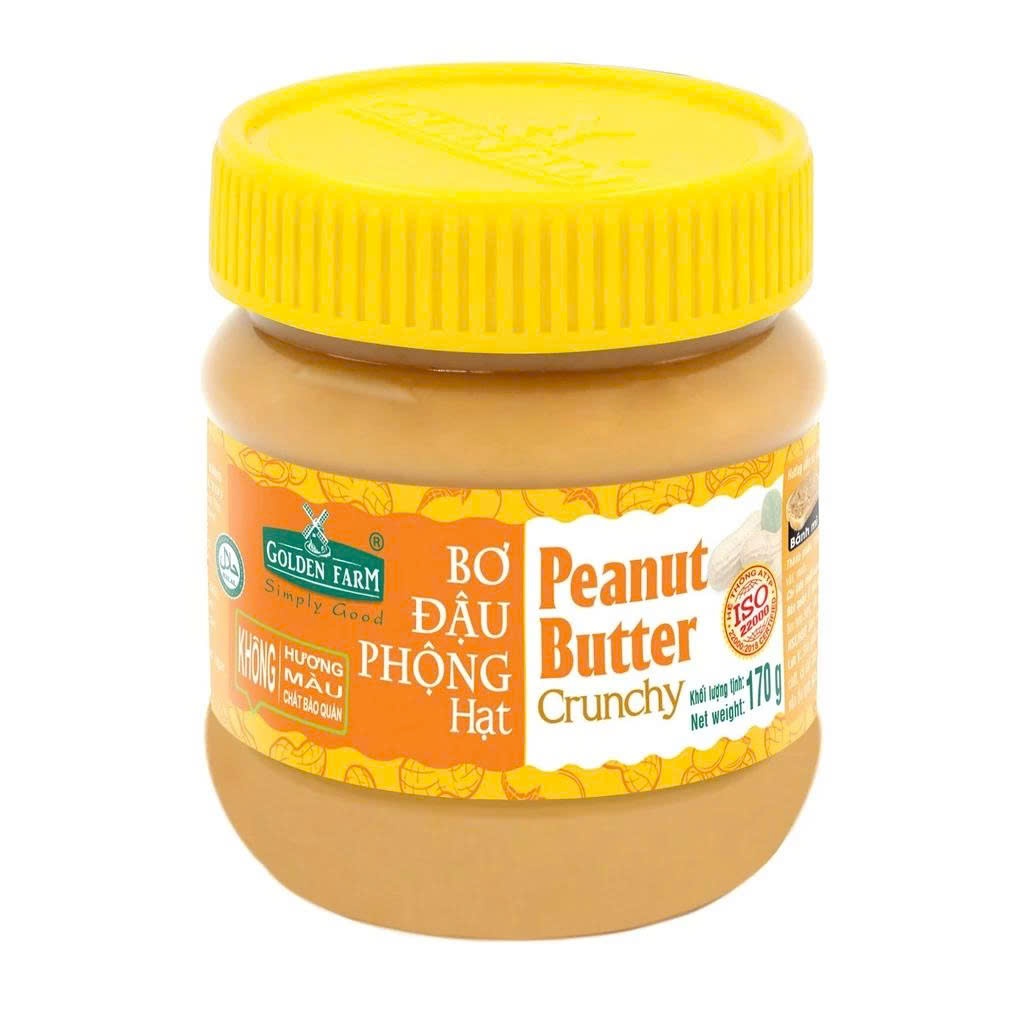 BƠ ĐẬU PHỘNG HẠT GOLDEN FARM 170G - 340GR THƠM BÉO VỊ MẶN NGỌT HÀI HOÀ