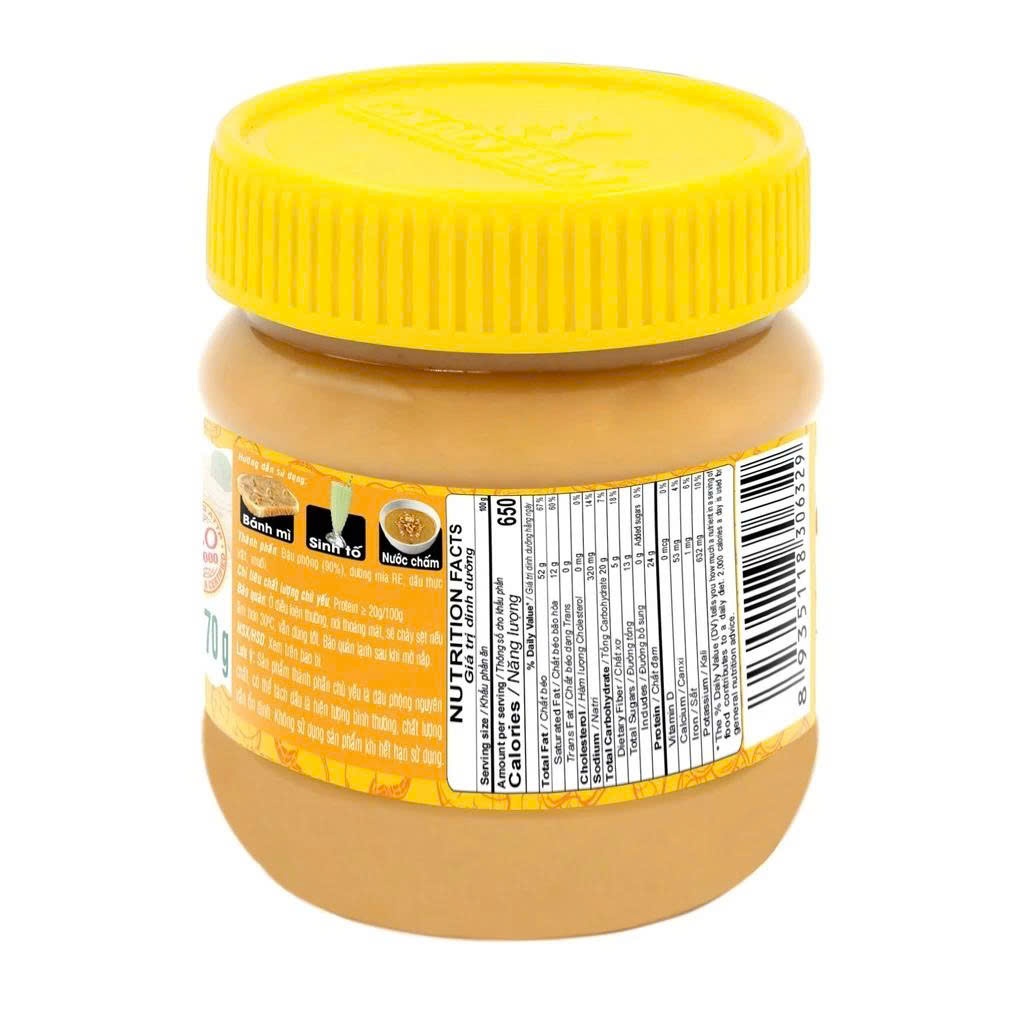 BƠ ĐẬU PHỘNG HẠT GOLDEN FARM 170G - 340GR THƠM BÉO VỊ MẶN NGỌT HÀI HOÀ