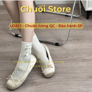 Giày bệt nữ da PU tổng hợp dệt vải đế cao su phong cách nữ tính dịu dàng màu sắc đa dạng dễ phối đồ