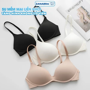 Áo Lót, Áo Ngực nữ su trơn không gọng cup V tôn dáng quyến rũ mút mỏng liền khối mềm mại thoáng khí ZANABRA A239