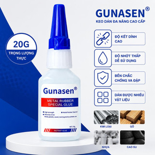 Keo Dán GUNASEN  Đa Năng, Dán Sắt, Kim Loại, Gỗ, Nhựa Bám Chắc Chắn Được Nâng Cao Nhanh Khô