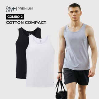 Combo 2 áo ba lỗ nam cotton compact mềm mát thấm hút mồ hôi nhanh ONOFF-18IA26A017