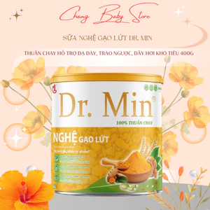 Sữa Nghệ Gạo Lứt Dr. Min Thuần Chay Hỗ Trợ Dạ Dày, Trào Ngược, Đầy Hơi Khó Tiêu 400g