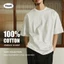 Tawii. Áo Thun Trơn Cổ Tròn Nam Nữ Cotton Oversize T-Shirt 250gsm áo phông nam