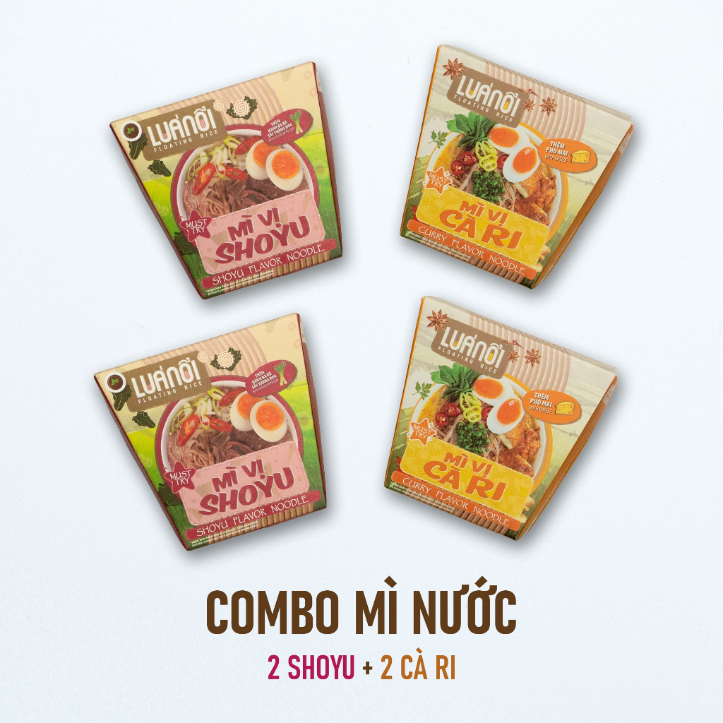 [COMBO ĂN THỬ] 4 Vị Mì Lúa Nổi – Deal Trải Nghiệm