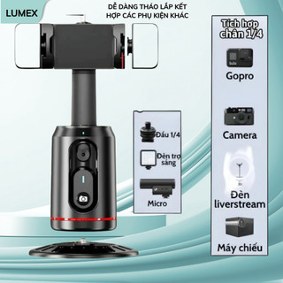 Giá Đỡ Điện Thoại Gimbal AI Q02 Tự Xoay 360°, Theo Dõi Khuôn Mặt, Hỗ Trợ Livestream, Quay Video Tự Động
