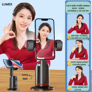 Giá Đỡ Điện Thoại Gimbal AI Q02 Tự Xoay 360°, Theo Dõi Khuôn Mặt, Hỗ Trợ Livestream, Quay Video Tự Động