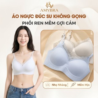 [ BST HÈ ] Áo Ngực Nữ AMYBRA Đúc Su Không Gọng Êm Ái, Áo Lót Nữ Phối Ren Mềm Gợi Cảm A2606