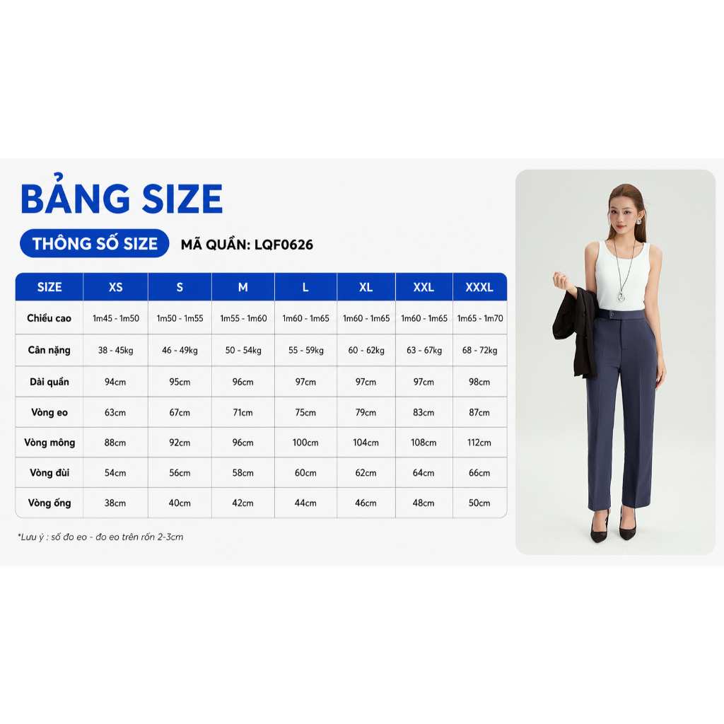Quần Tây Nữ Ống Đứng GUMAC Lưng Rời Có Túi Xéo Chất Tuyết Mưa Đứng Form LQF0626