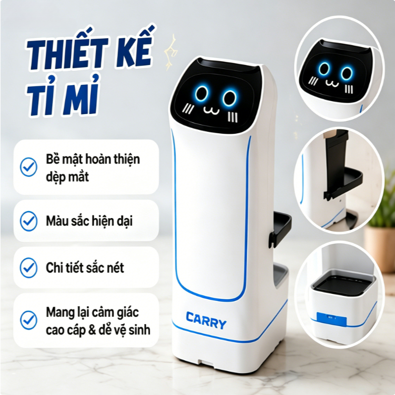 Gia đình cùng nhập vai nhà hàng nhờ đồ chơi mô phỏng giao đồ uống robot giao hàng cho trẻ em chạy pin, không dây, rèn lu