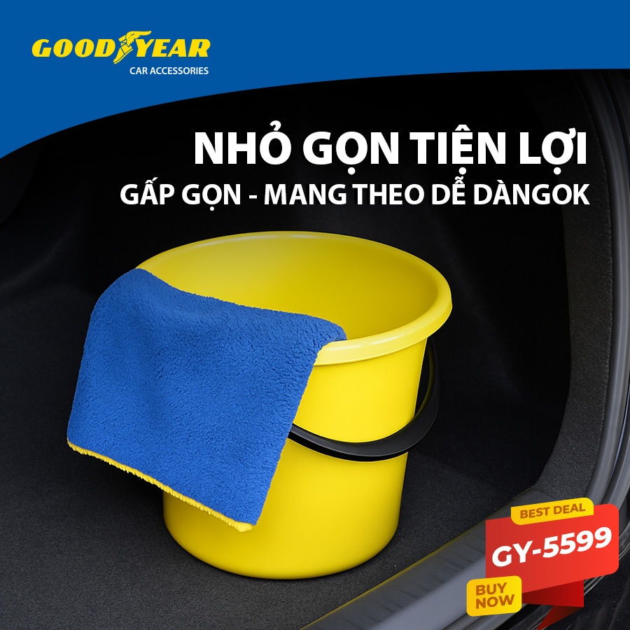 Combo 3 Khăn Lau Đa Năng Microfiber GOODYEAR GY-5599 (40*30cm) Không Gây Trầy Xước Thấm Hút Bụi Siêu Sạch