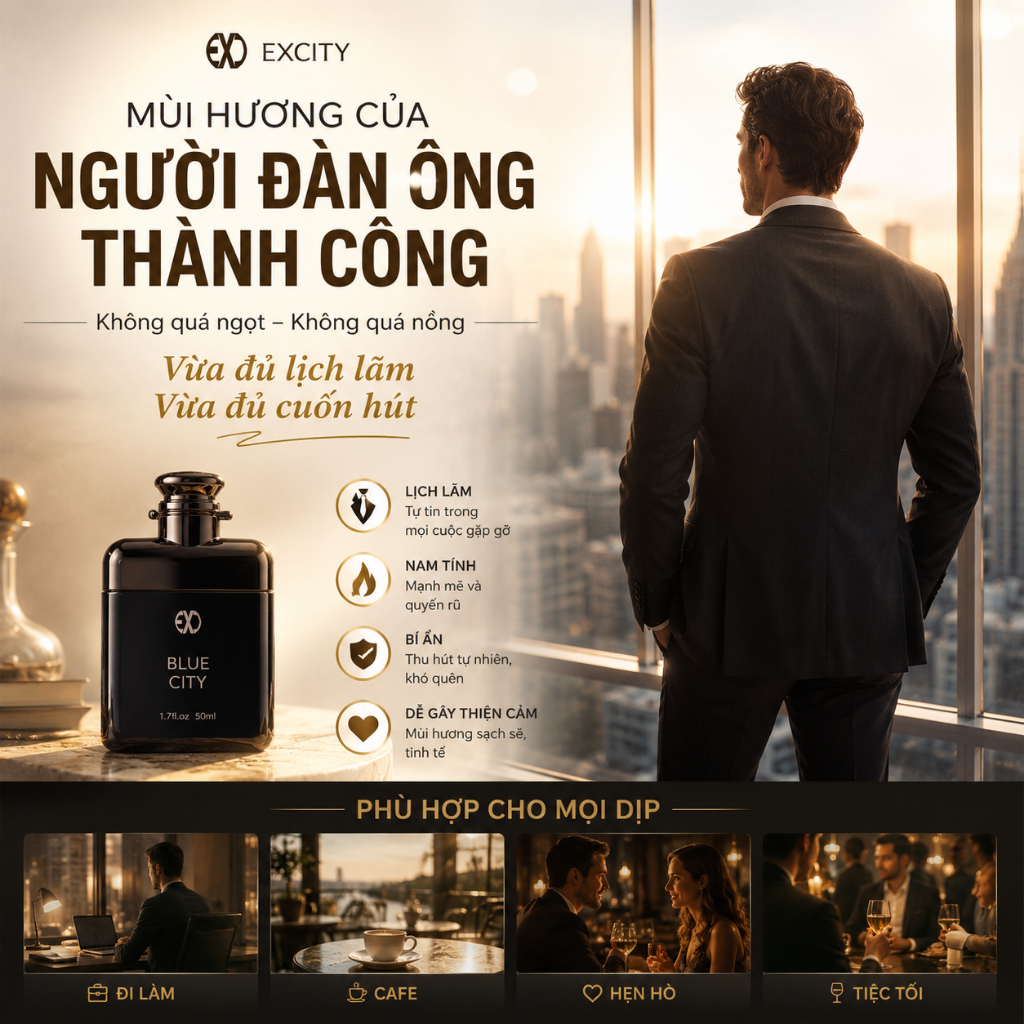 Nước Hoa Nam Woody Amber Hương Gỗ, Cao Cấp Lưu Hương 8H, Thu Hút Phái Nữ, Hẹn Hò Công Sở, Hot Trend