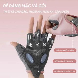 Găng Tay Tập Gym Yoga, Đạp Xe Chất Liệu Thoáng Khí Đệm Silicon Chống Chai Chống Trượt AL122