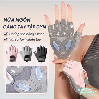Găng Tay Tập Gym Yoga, Đạp Xe Chất Liệu Thoáng Khí Đệm Silicon Chống Chai Chống Trượt AL122