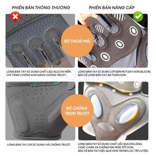 Găng Tay Tập Gym Yoga, Đạp Xe Chất Liệu Thoáng Khí Đệm Silicon Chống Chai Chống Trượt AL122