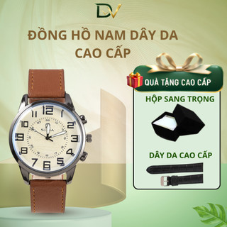 Đồng Hồ Nam Dây Da Sang Trọng , Máy Quartz Chuẩn Giờ Bền Bỉ,Quà Tặng Đẳng Cấp,Phong Cách Doanh Nhân