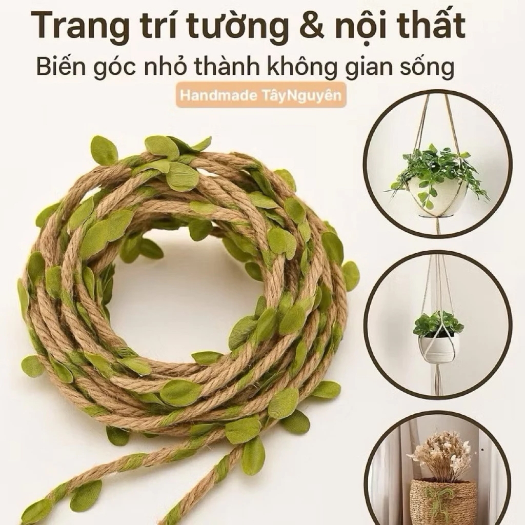 Dây Thừng Trang Trí Sợi 2mm - Dây Đay Thừng Gai Handmade Decor Nhà Cửa, Gói Quà, Bó Hoa Vintage