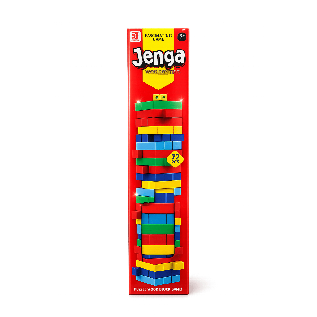 Bộ Rút Gỗ Jenga 72 Thanh Trò Chơi Trí Tuệ Cho Bé & Gia Đình Phát Triển Tư Duy Thông Minh