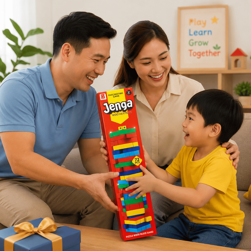 Bộ Rút Gỗ Jenga 72 Thanh Trò Chơi Trí Tuệ Cho Bé & Gia Đình Phát Triển Tư Duy Thông Minh