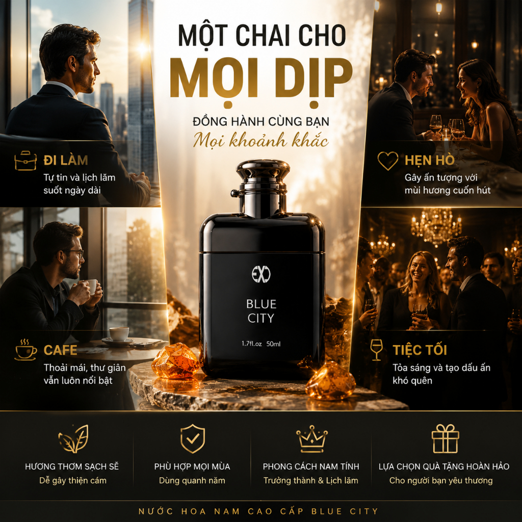 Nước Hoa Nam Woody Amber Hương Gỗ, Cao Cấp Lưu Hương 8H, Thu Hút Phái Nữ, Hẹn Hò Công Sở, Hot Trend