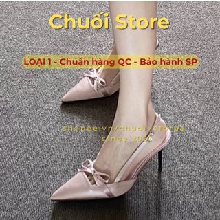 Giày cao gót nữ cao gót da PU tổng hợp dệt vải đế cao su nữ tính dịu dàng thanh lịch nhẹ nhàng
