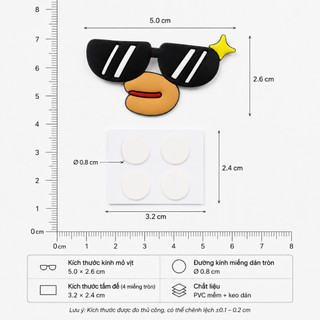 Sticker cute 3D chính hãng,charm dán bình nước hình dán nổi trang trí ốp điện thoạ, mũ bảo hiểm