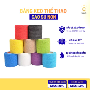 Băng Keo Cao Su Non Quấn Cơ Thể Thao Bảo Vệ Cổ Tay Chân Đầu Gối Chơi Cầu Lông Đá Bóng