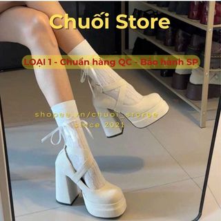 Giày cao gót nữ da PU tổng hợp dệt vải đế cao su nhẹ nhàng tinh tế thanh lịch nữ tính