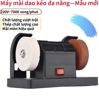 Máy Mài 2 Đá Đa Năng Mini - Mài Dao Kéo & Đánh Bóng, Mài Nhanh Sắc, Bén Động Cơ Mạnh Mẽ, An Toàn