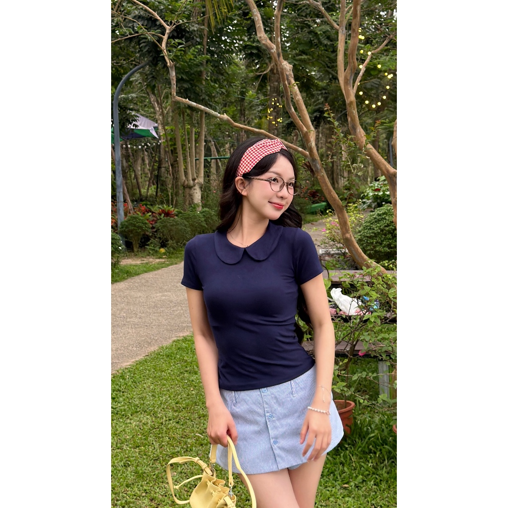 Áo Thun Cổ Sen CASUAL DAY Tay Ngắn Dáng Ôm,Vải Cotton Lạnh Mềm Mịn Co Giãn 4 chiều, Thoáng Mát - S6