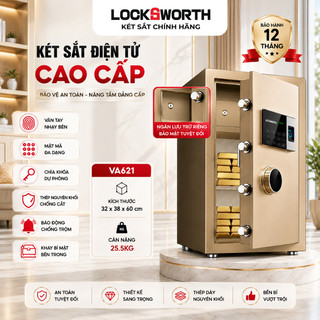 Két Sắt Vân Tay Mẫu Mới DelixLocksworth Két Sắt Điện Tử Nhiều Phương Thức Mở Khóa Cải Tiến Chốt Cửa An Toàn
