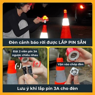 Cọc Tiêu Giao Thông Phản Quang Gấp Gọn  – Cảnh Báo Dừng Xe, Phân Luồng - An Toàn Đường Bộ, Công Trường