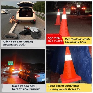 Cọc Tiêu Giao Thông Phản Quang Gấp Gọn  – Cảnh Báo Dừng Xe, Phân Luồng - An Toàn Đường Bộ, Công Trường