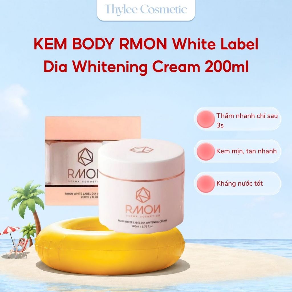 Kem Dưỡng Thể Ủ Trắng, Make-Up Da Body RMON White Label Dia Whitening Cream 200ml Chính Hãng-ThyLeeCosmetics