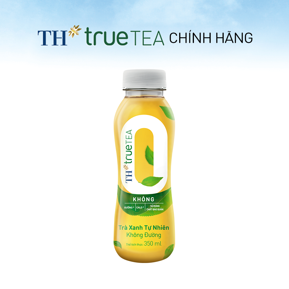 Thùng 24 chai Trà xanh tự nhiên Không Đường TH true TEA 350 ml