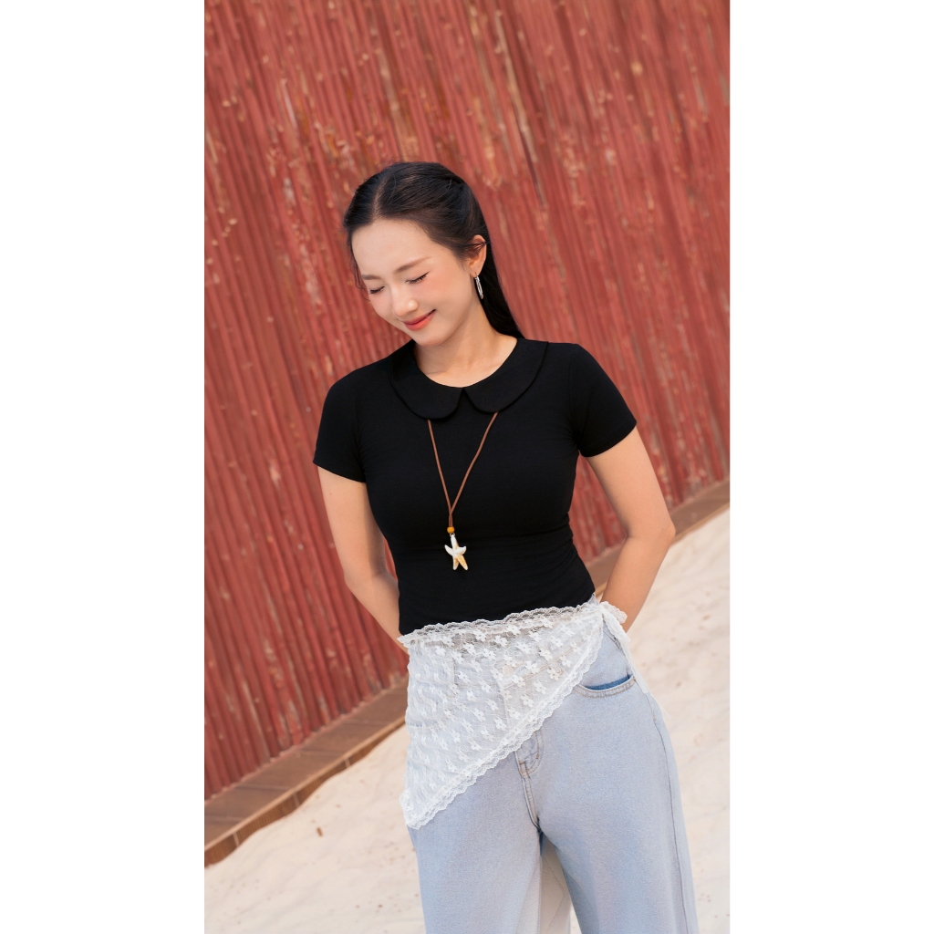 Áo Thun Cổ Sen CASUAL DAY Tay Ngắn Dáng Ôm,Vải Cotton Lạnh Mềm Mịn Co Giãn 4 chiều, Thoáng Mát - S6