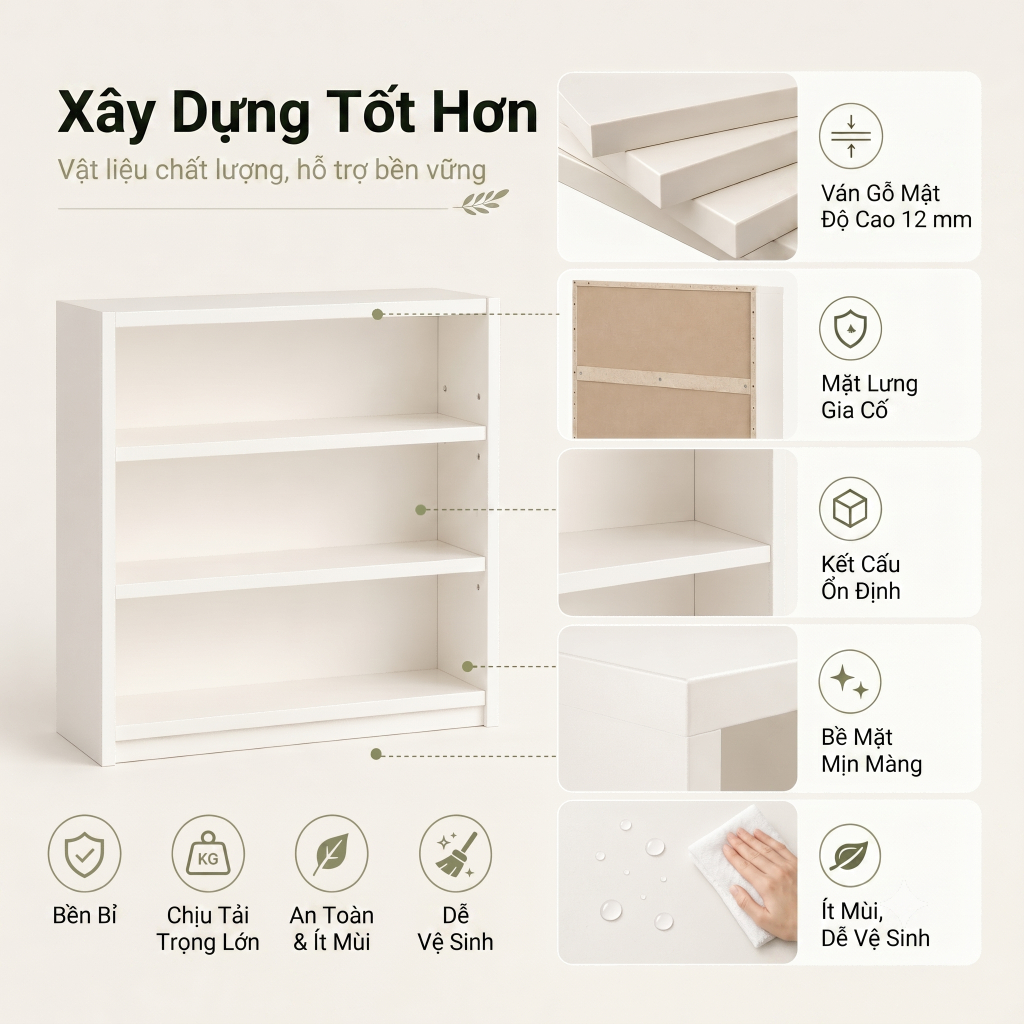 ALOVE Kệ để đồ để bàn có thể điều chỉnh nhiều tầng thiết kế tối giản ván dày chắc chắn | BigBuy360 - bigbuy360.vn