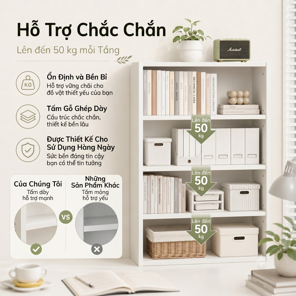 ALOVE Kệ để đồ để bàn có thể điều chỉnh nhiều tầng thiết kế tối giản ván dày chắc chắn | BigBuy360 - bigbuy360.vn