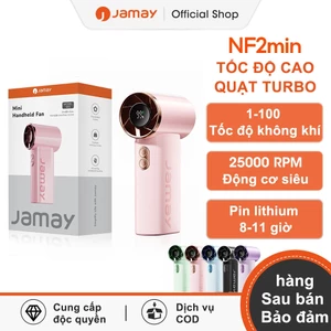 JAMAY NF2min Quạt Tích Điện Cầm Tay Mini Dễ Thương – 100 Cấp Độ Gió, Pin Mạnh, Mát Lạnh Cả Ngày