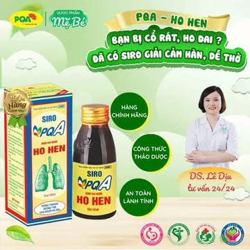 [COMBO 2] Siro Ho Hen Thảo Dược PQA Hỗ Trợ Giảm Hen Suyễn, Hen Phế Quản, Ho Đờm, Khó Thở, Ho Lâu Ngày
