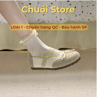 Giày bệt nữ da PU tổng hợp dệt vải đế cao su nhẹ nhàng tinh tế mềm mại dễ mang
