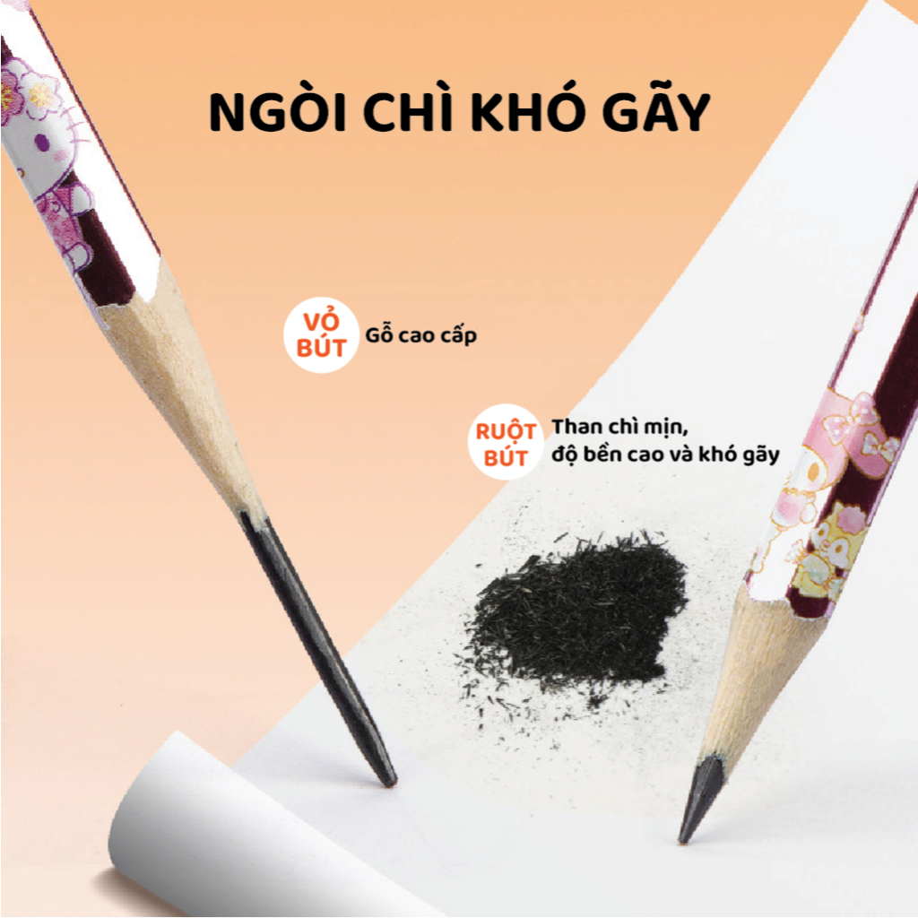 Hộp 30 Bút Chì 2B Hoạt Hình Cute – Bút Chì Gỗ Đậm Rõ Nét Cho Học Sinh, Luyện Viết & Vẽ