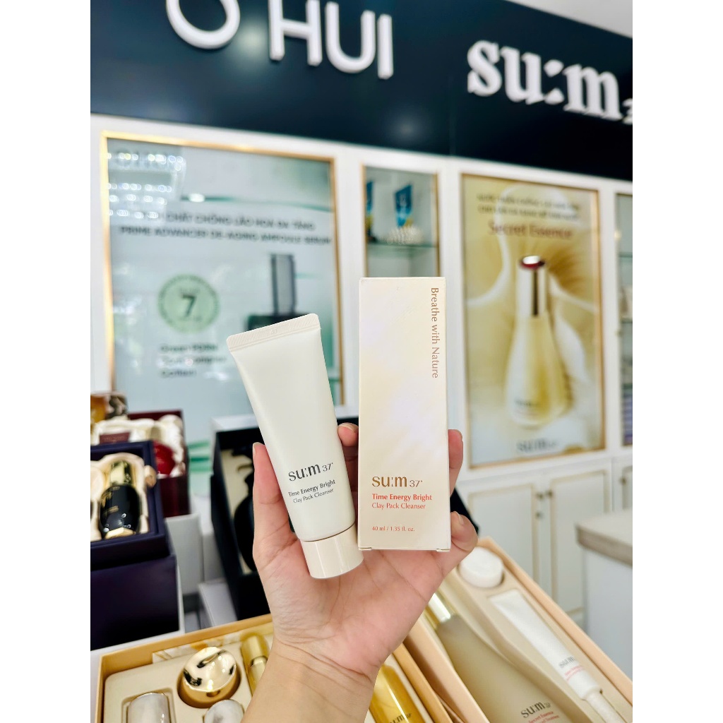 Sữa Rửa Mặt & Tẩy Tế Bào Chết Đất Sét Sum37 Time Energy Bright Clay Pack Cleanser 40ml