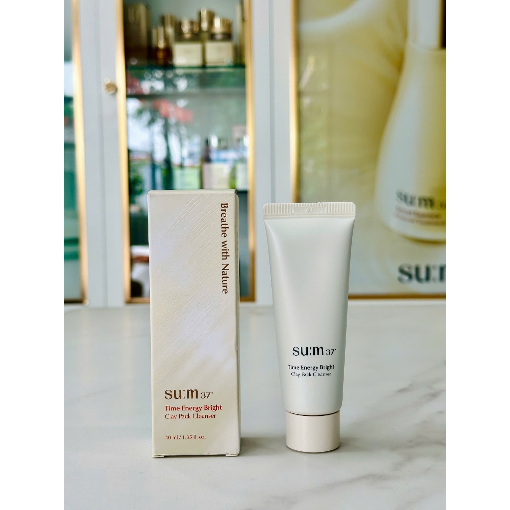 Sữa Rửa Mặt & Tẩy Tế Bào Chết Đất Sét Sum37 Time Energy Bright Clay Pack Cleanser 40ml