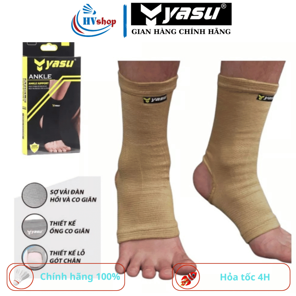 Băng bảo vệ cổ chân Yasu 7326 chính hãng, chống lật cổ chân, chống bong gân hiệu quả - HVShop