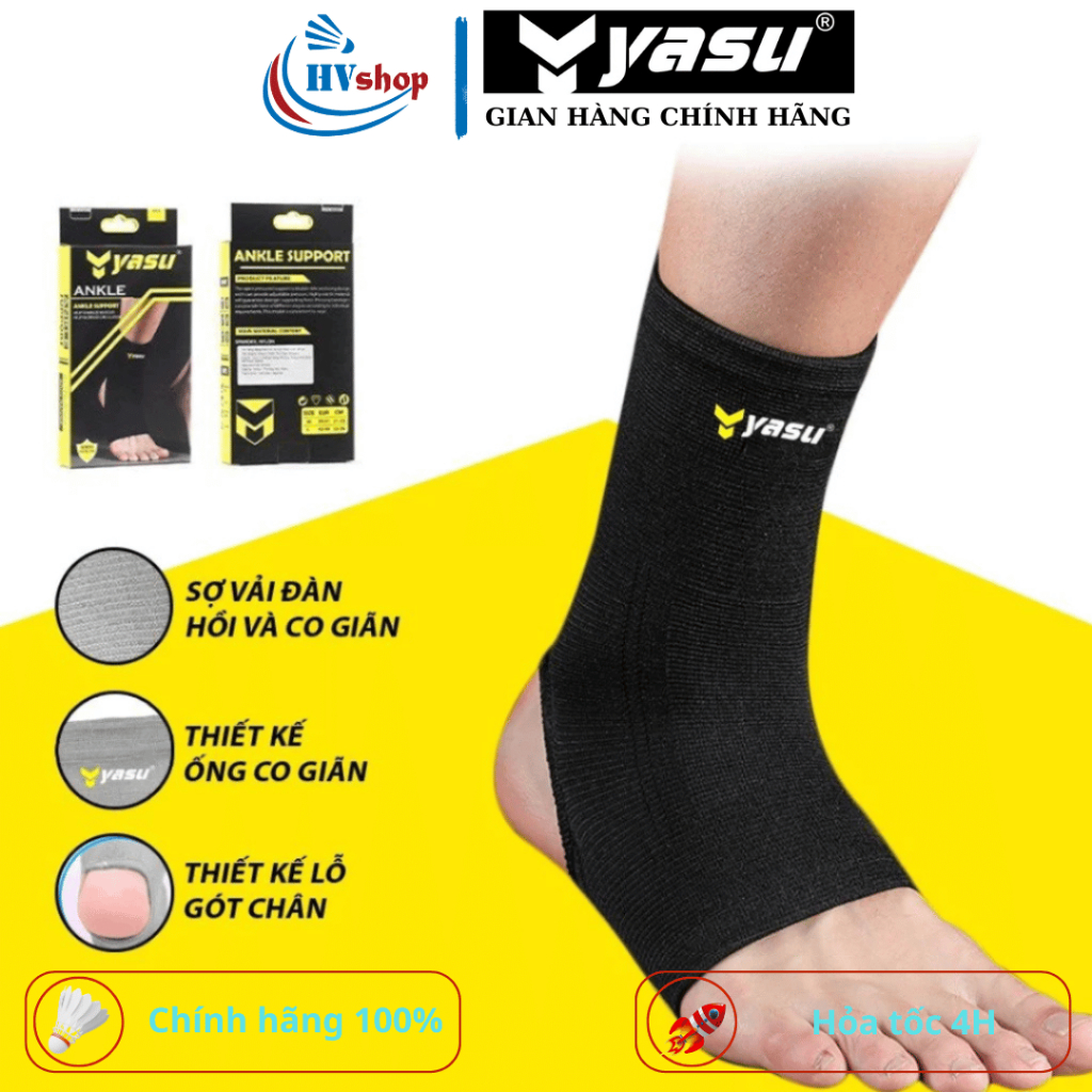 Băng bảo vệ cổ chân Yasu 7326 chính hãng, chống lật cổ chân, chống bong gân hiệu quả - HVShop