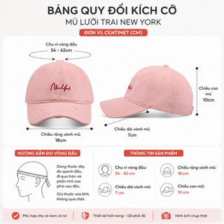 Mũ Lưỡi Trai Nam Nữ Cotton Cao Cấp, Mũ Vintage Thêu Chữ New York Form Đẹp, Che Nắng Thời Trang Hàn Quốc