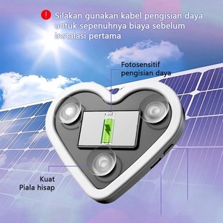 LED Cửa Sổ Ô Tô Đèn Môi Trường Xung Quanh Năng Lượng Mặt Trời Dây Phát Sáng Miễn Phí Trái Tim Bầu Không Khí Đèn