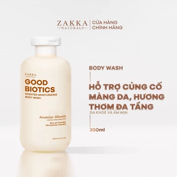 [Jasmine Bloom] Sữa Tắm Lợi Khuẩn Hương Nước Hoa Good Biotics Scented Moisturizing Body Wash Zakka Naturals 300ml