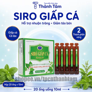 Siro Giấp Cá Roxtech với cao khô giấp cá giúp nhuận tràng, giảm táo bón, bổ sung chất xơ